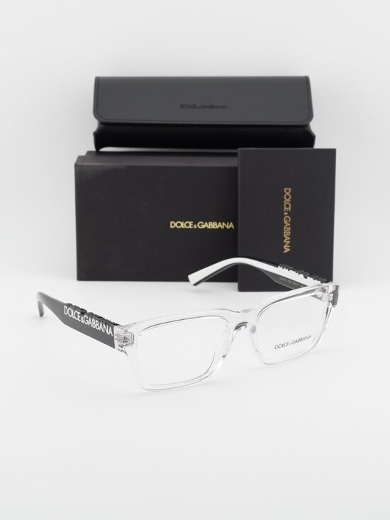 Dolce & Gabbana DG5112 3133 Rectangle Eyeglasses 55mm - Transparent